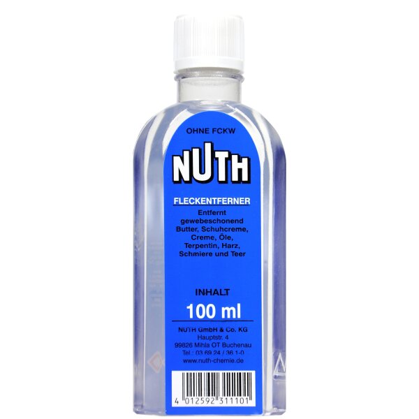 Nuth Fleckenentferner 100 ml Fleckenwasser Öle Schmiere Teer Schuhcreme Harz