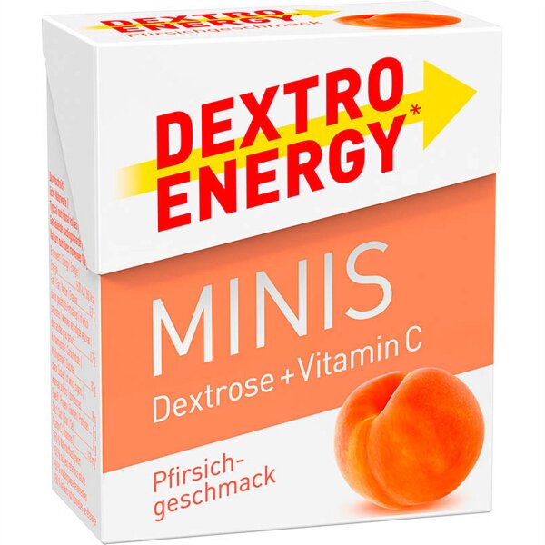Dextro Energy Minis Pfirsich 50 g Traubenzucker Energielieferant