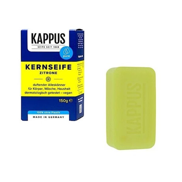 Kappus Kernseife Zitrone 150 g Pflanzenölseife Haushaltsseife Vegan