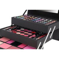 Schminkkoffer Beauty Case black 82 Teile Leder Koffer Zmile Kosmetik