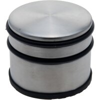 Türstopper 11 x 6 cm Edelstahl Bodentürstopper Türpuffer Türhalter Gummi Rund Stopper 1200 g