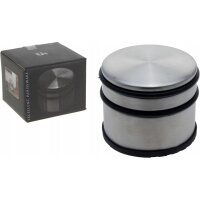 Türstopper 11 x 6 cm Edelstahl Bodentürstopper Türpuffer Türhalter Gummi Rund Stopper 1200 g