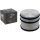 Türstopper 11 x 6 cm Edelstahl Bodentürstopper Türpuffer Türhalter Gummi Rund Stopper 1200 g