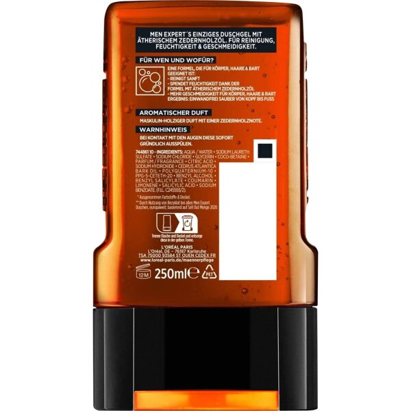 LOreal Men Expert Dusch Barber Club Körper Haare Bart 250 ml