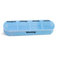 Pillen Tablettenbox 13 x 11 x 4 cm Wocheneinteilung Pillenbox Tablettendose Pillendose Medikamentenbox Tablettendosierer