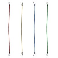 Spanngurte Spanngummi Gummispanner Gepäckgurt Gepäckspanner 75 cm mit Haken 4er Set Farben