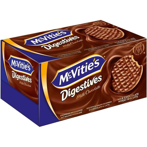 Mc Vities Digestives Milk Chocolate Knusprige Kekse zarte Milchschokolade 200 g
