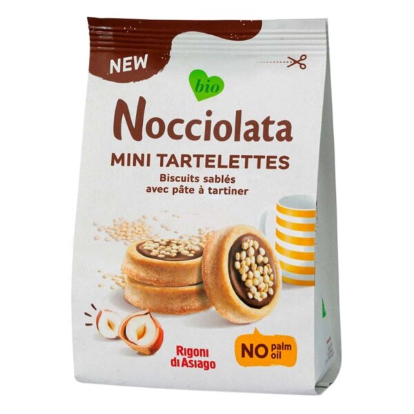 Rigoni du Asiago Nocciolata Mini Tartelettes Bianca Bio 250 g