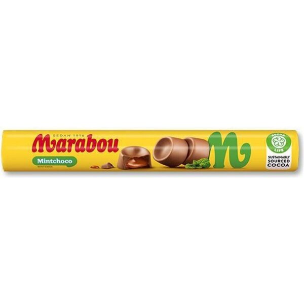 Marabou Rolle Mint Schoko Milchschokolade mit Minz Toffee Füllung 78 g