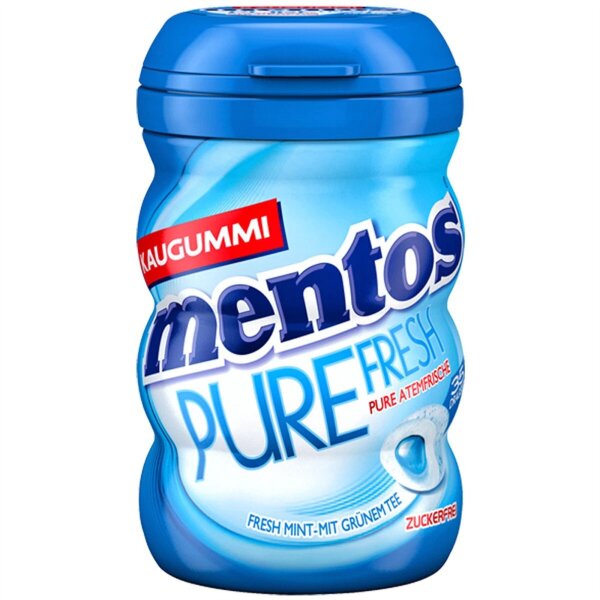 Mentos Gum Fresh Mint Pure Atemfrische Zuckerfrei 70 g