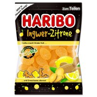 Haribo Ingwer Zitrone scharfes Fruchtgummi mit Geschmack...
