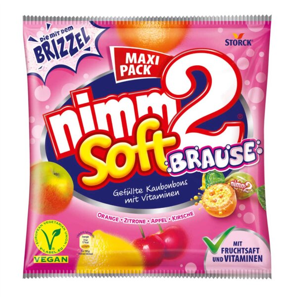 Nimm 2 Soft Brause Storck fruchtige Kaubonbons mit Brausefüllung 345 g