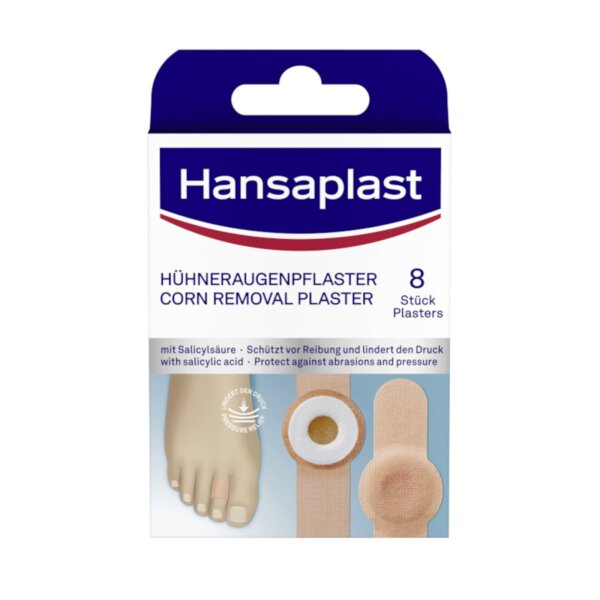 Hansaplast Hühner Augen Pflaster 8 er 20 g mit Salicylsäure zur schmerzlosen Entfernung