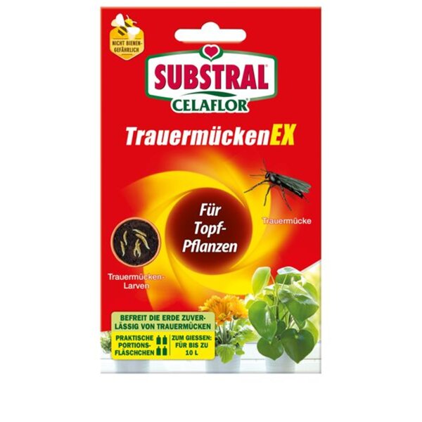 Substral Celaflor Trauermücken Ex 4 x 7,5 ml Befreit Erde Zuverlässig Trauermücken