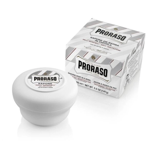 Proraso White Line Rasierseife im weissen Tiegel empfind. Haut Sapone 150 ml